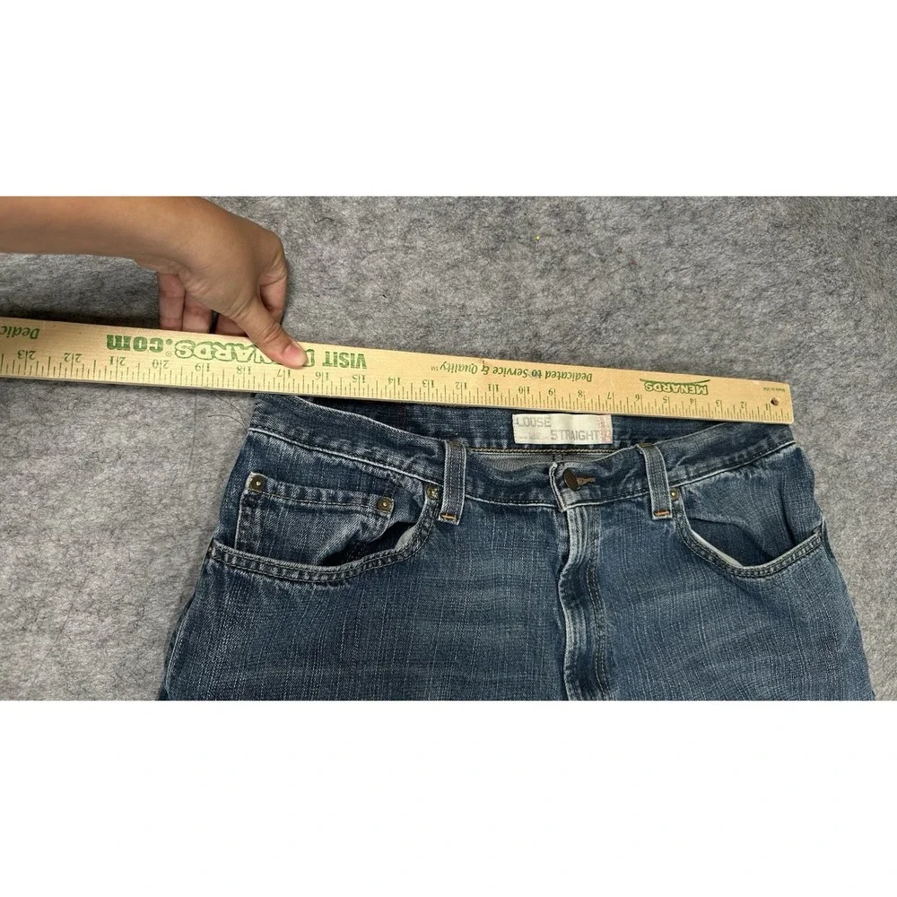 Levis 569 Loose Straight Jeans Mens 36x30 Blue Medium Wash Denim 100% Cotton